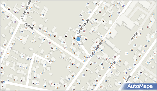 Radom, Lubońskiego Konstantego, 38, mapa Radomia