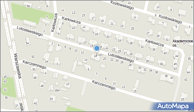 Radom, Lutosławskiego Witolda, 18, mapa Radomia