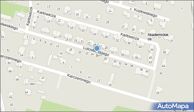 Radom, Lutosławskiego Witolda, 26, mapa Radomia