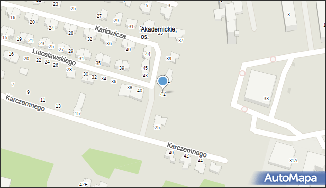 Radom, Lutosławskiego Witolda, 42, mapa Radomia