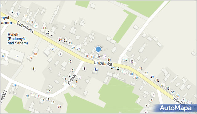 Radomyśl nad Sanem, Lubelska, 35, mapa Radomyśl nad Sanem