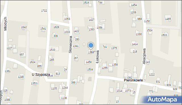 Radziechowy, Łukowa, 1384, mapa Radziechowy