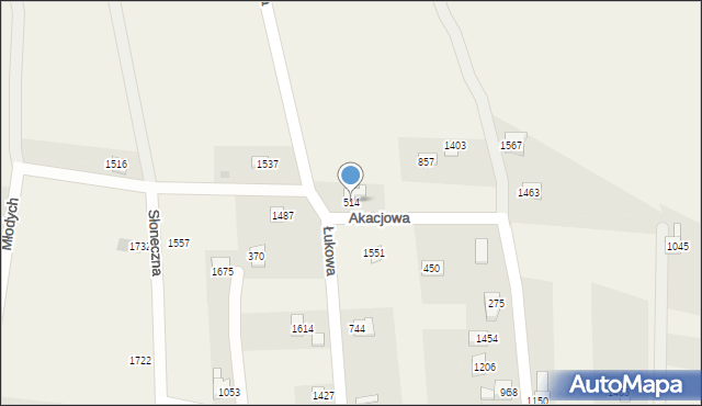 Radziechowy, Łukowa, 514, mapa Radziechowy