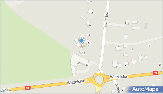 Radzyń Podlaski, Lubelska, 26, mapa Radzyń Podlaski