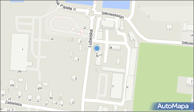 Radzyń Podlaski, Lubelska, 3a, mapa Radzyń Podlaski