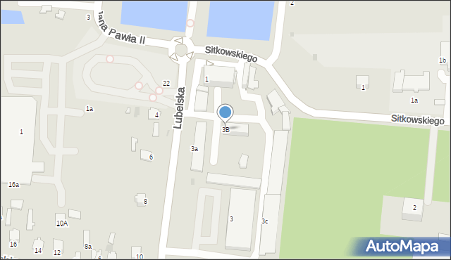 Radzyń Podlaski, Lubelska, 3B, mapa Radzyń Podlaski