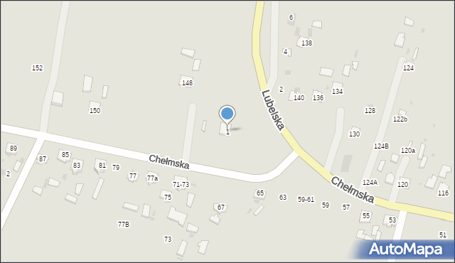 Rejowiec Fabryczny, Lubelska, 1, mapa Rejowiec Fabryczny