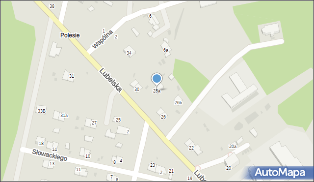 Rejowiec Fabryczny, Lubelska, 28a, mapa Rejowiec Fabryczny