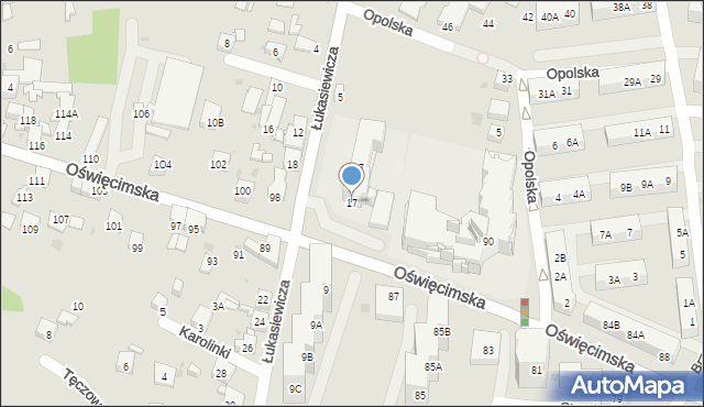 Ruda Śląska, Łukasiewicza Ignacego, 17, mapa Rudy Śląskiej
