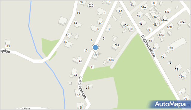 Rybnik, Łukasiewicza Ignacego, 13, mapa Rybnika