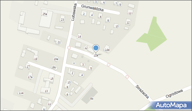 Rybno, Lubawska, 12a, mapa Rybno