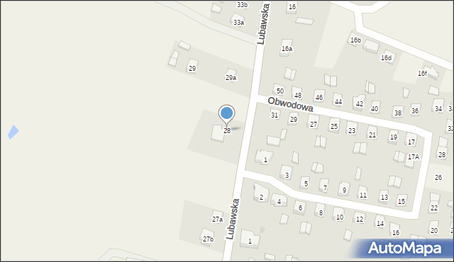 Rybno, Lubawska, 28, mapa Rybno