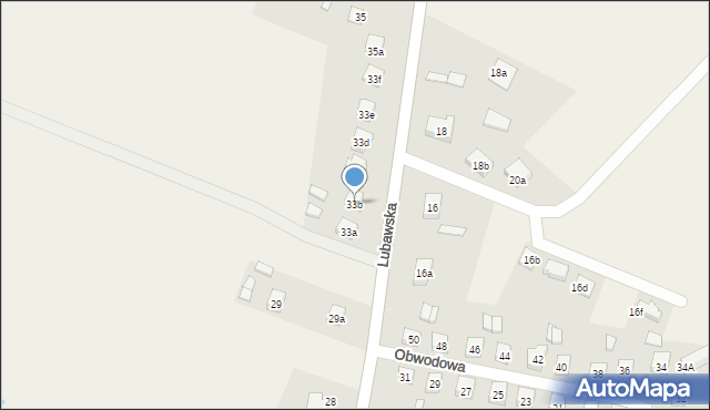 Rybno, Lubawska, 33b, mapa Rybno