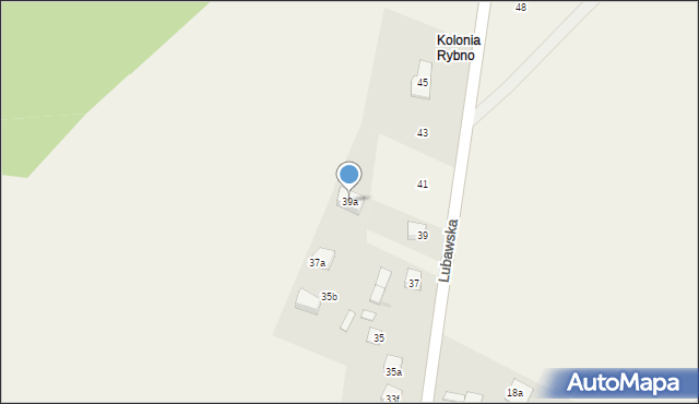 Rybno, Lubawska, 39a, mapa Rybno