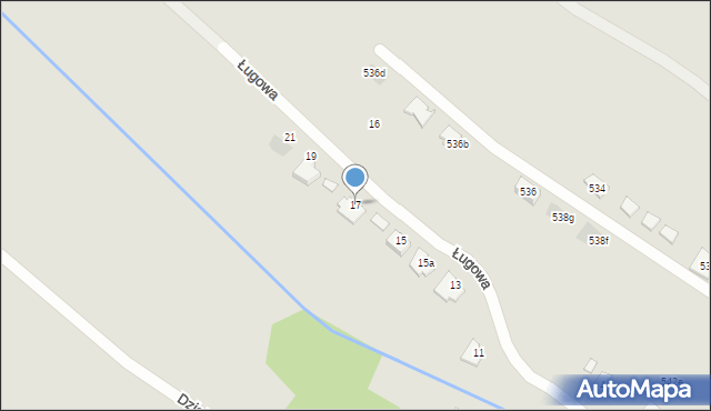 Rzeszów, Ługowa, 17, mapa Rzeszów