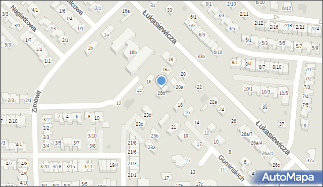 Rzeszów, Łukasiewicza Ignacego, 20b, mapa Rzeszów