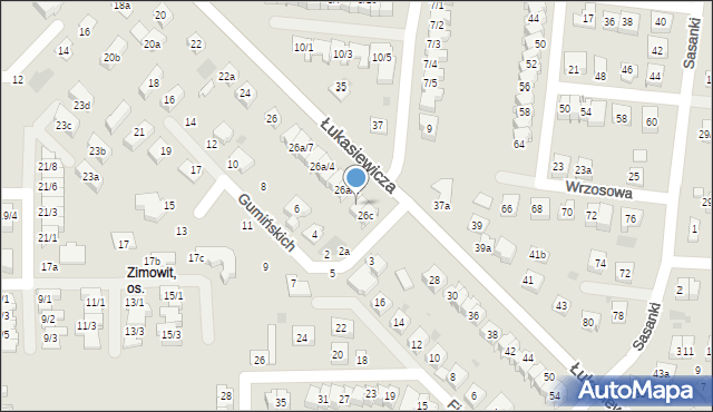 Rzeszów, Łukasiewicza Ignacego, 26b, mapa Rzeszów