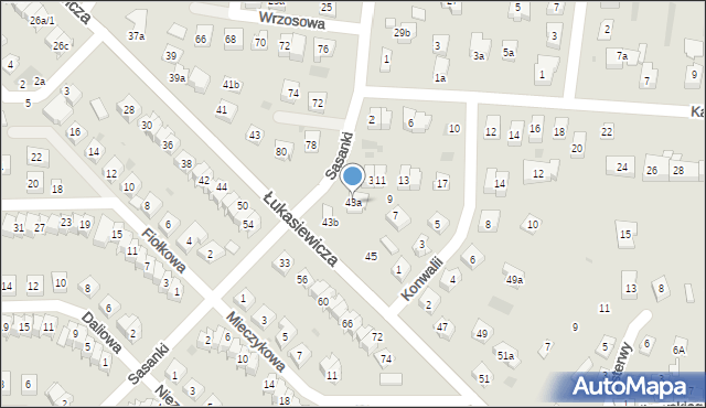 Rzeszów, Łukasiewicza Ignacego, 43a, mapa Rzeszów