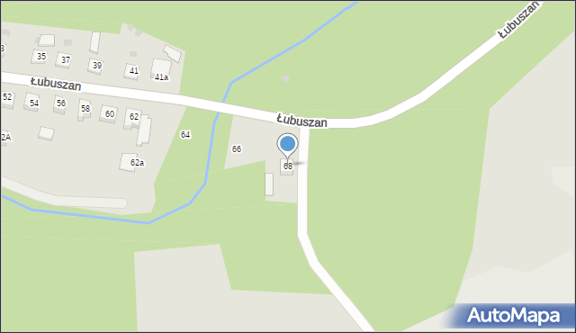 Sianów, Łubuszan, 68, mapa Sianów