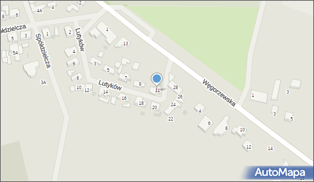 Sianów, Lutyków, 11, mapa Sianów