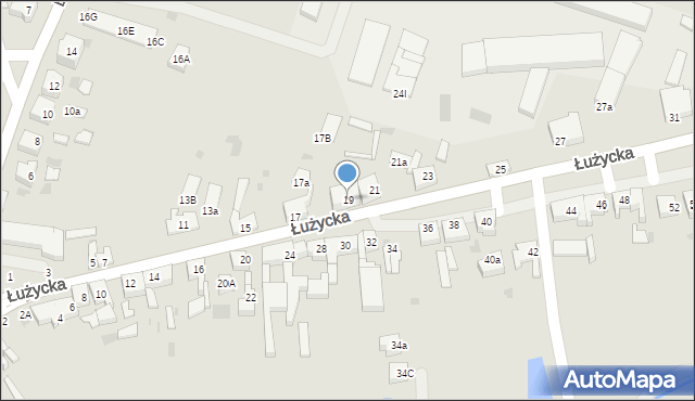 Sianów, Łużycka, 19, mapa Sianów