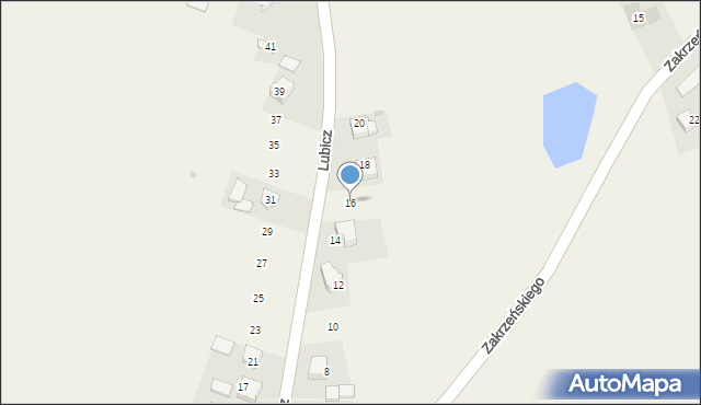 Sieborowice, Lubicz, 16, mapa Sieborowice