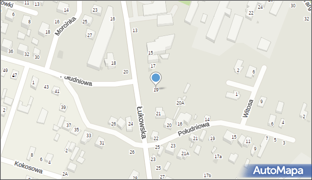 Siedlce, Łukowska, 19, mapa Siedlce