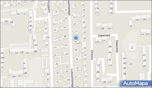 Siemianowice Śląskie, Łukasińskiego Waleriana, mjr., 23, mapa Siemianowice Śląskie