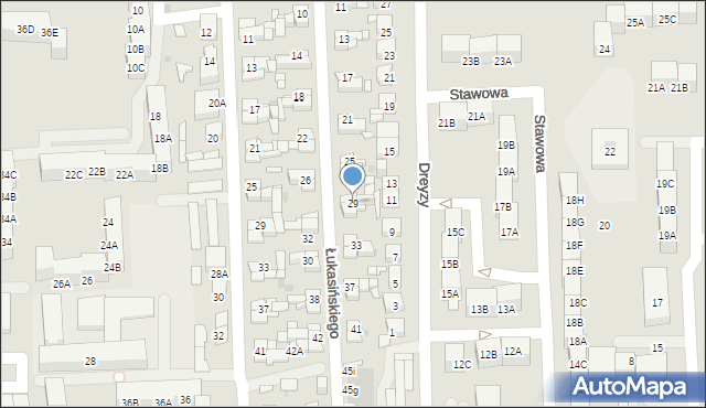 Siemianowice Śląskie, Łukasińskiego Waleriana, mjr., 29, mapa Siemianowice Śląskie