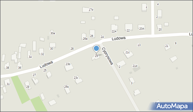 Sieradz, Ludowa, 23, mapa Sieradz