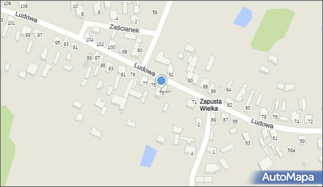 Sieradz, Ludowa, 73, mapa Sieradz