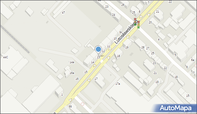 Słupsk, Lutosławskiego Witolda, 13, mapa Słupska