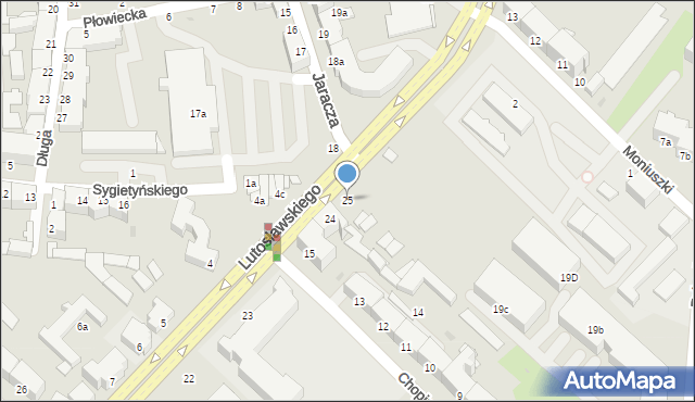 Słupsk, Lutosławskiego Witolda, 25, mapa Słupska
