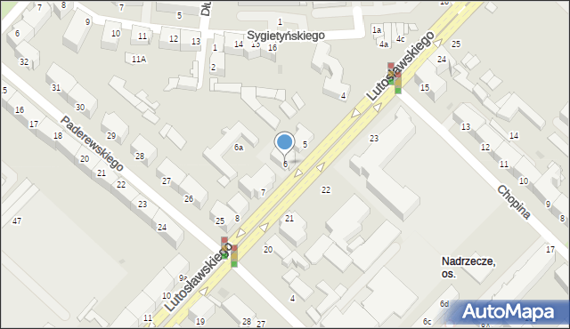 Słupsk, Lutosławskiego Witolda, 6, mapa Słupska