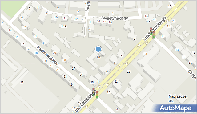 Słupsk, Lutosławskiego Witolda, 6a, mapa Słupska