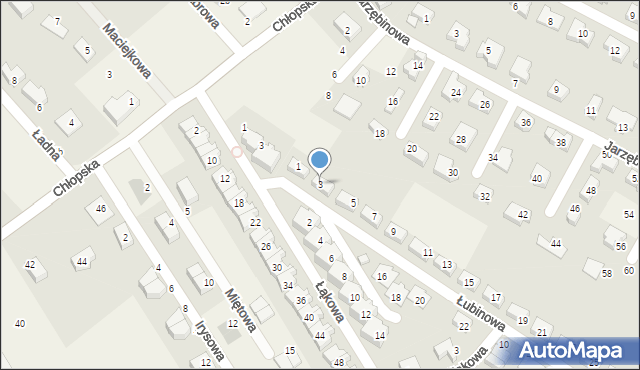 Smolec, Łubinowa, 3, mapa Smolec