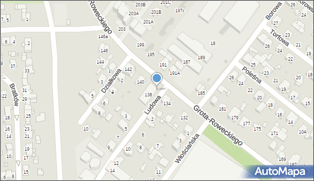Sosnowiec, Ludowa, 1, mapa Sosnowca