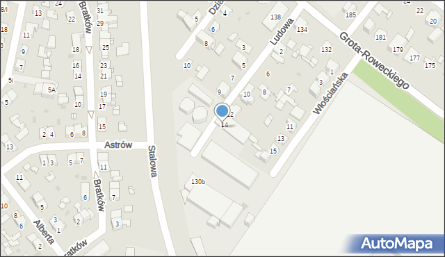Sosnowiec, Ludowa, 18, mapa Sosnowca