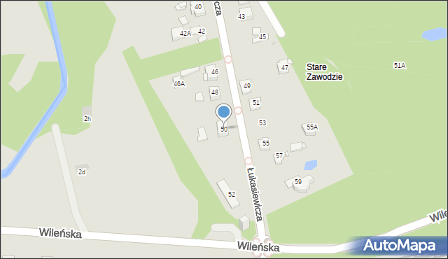 Sosnowiec, Łukasiewicza Ignacego, 50, mapa Sosnowca