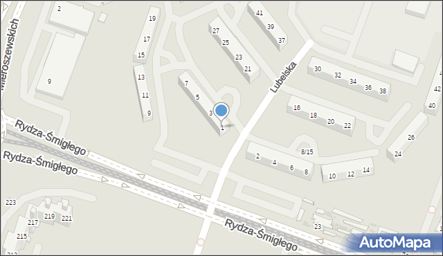 Sosnowiec, Lubelska, 1, mapa Sosnowca