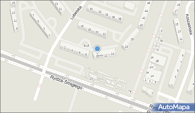 Sosnowiec, Lubelska, 10, mapa Sosnowca