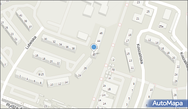 Sosnowiec, Lubelska, 40, mapa Sosnowca