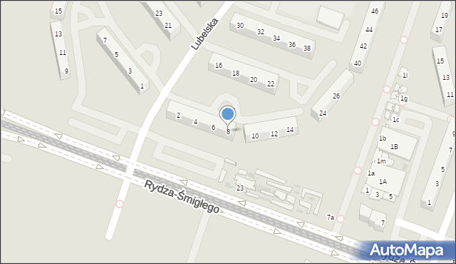 Sosnowiec, Lubelska, 8, mapa Sosnowca