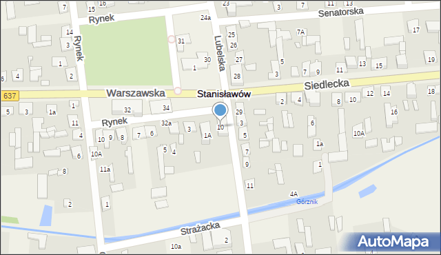 Stanisławów, Lubelska, 10, mapa Stanisławów