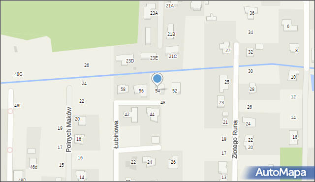 Stara Wieś, Łubinowa, 54, mapa Stara Wieś