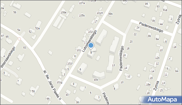 Starachowice, Lutosławskiego Witolda, 8, mapa Starachowic