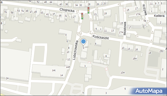 Starogard Gdański, Lubichowska, 1, mapa Starogard Gdański