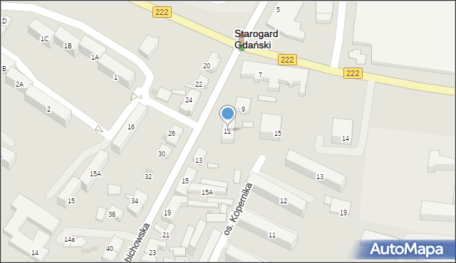 Starogard Gdański, Lubichowska, 11, mapa Starogard Gdański