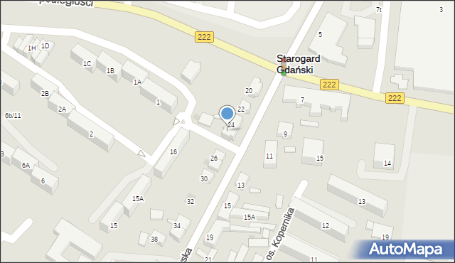 Starogard Gdański, Lubichowska, 24A, mapa Starogard Gdański