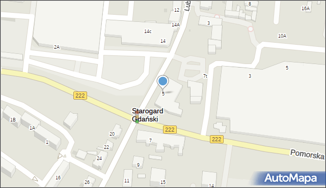 Starogard Gdański, Lubichowska, 5, mapa Starogard Gdański